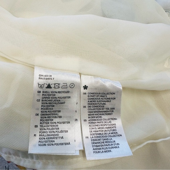 H&M Conscious Collection green floral maxi dress 4 - Picture 5 of 5